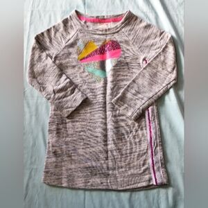 ‼️5 items for $8‼️Cat & Jack Gray Dress with Colorful Heart Design